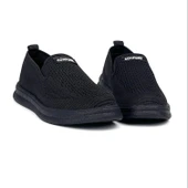 Erkek Siyah Çok Hafif Triko Bağcıksız Esnek Hafif Günlük Casual Sneaker Spor Ayakkabı thumbnail 3