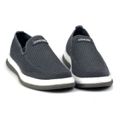 Erkek Gri Çok Hafif Triko Bağcıksız Esnek Hafif Günlük Casual Sneaker Spor Ayakkabı - 3