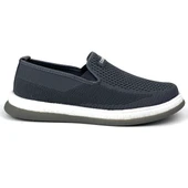 Erkek Gri Çok Hafif Triko Bağcıksız Esnek Hafif Günlük Casual Sneaker Spor Ayakkabı - 4