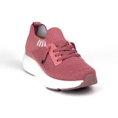 Kadın GülKurusu Çok Hafif Triko Günlük Rahat Ortopedik Terletmeyen Spor Sneaker Ayakkabı thumbnail 2