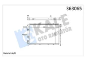 BRAZING VERSİYONU KL128000 RENAULT MEGANE I BA0/1 1.4İ 16V 96 03 MT MEKANİK 585X398X34 SU RADYATÖRÜ - 1