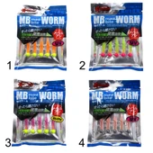 Captain 3521 Mini Worm 4.5cm Jig Headli LRF Silikon Yem 5'li SET  01 - 1