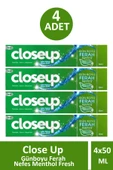 Close Up Günboyu Ferah Nefes Menthol Fresh 50 ml 4 Adet - 1