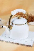 Acar Qualita Emaye Fit Beyaz Demlik - 2250 ml - 1