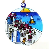 Kedili Hayal Evi 15 Santimetre Füzyon Cam Duvar Dekoru - 1