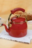 Acar Qualita Emaye Fit Kırmızı Demlik - 2250 ml - 1