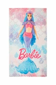 Özdilek Barbie Deniz Kızı Lisanslı Kadife Plaj Havlusu 70x130 cm - 1