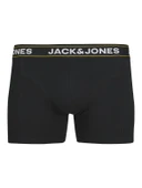 JACK JONES Erkek 6 lı Siyah Pamuklu Boxer 12286183 - 3