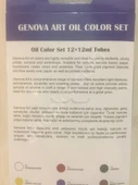 Cenova Art Yağlı Boya Seti 12 li - 12ml - 4