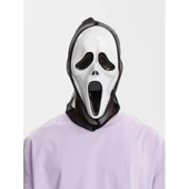 Kapşonlu Çığlık Maskesi Scream Maskesi - Hayalet Maskesi 33x21 cm - 3