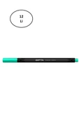 Gıpta Fineliner Kalem 0,4 Mm Karton Kutu Üçgen Turkuaz 12'li - 1