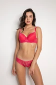 Fuşya Destekli Slip Külotlu Dantelli Sütyen Takımı 4007 - 1