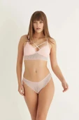 Pudra Destekli Çapraz Dantelli Bralet Takım 5527 - 1