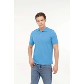Lumberjack Basic Erkek Mavi Klasik Yaka Polo Tişört 101497465 - 1