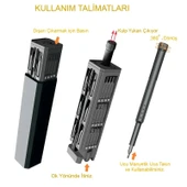 46 Parça Hassas Manyetik Tornavida Telefon PC Elektronik Cihaz Tamir Kiti Çoklu Uç Araç tamir Seti - 7