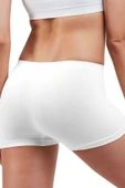Elite Life Dikişsiz Kadın Boxer Beyaz Şort 830 - 2