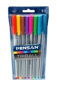 Tükenmez Kalem Triball 1.0 Mm Bilye Uç 8 Renk Renkli - 1