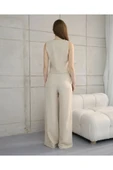 Rahat Form Yelekli Pantolon Takım Modern Fit Keten Takım - 4