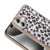 Apple iPhone 16 Plus Uyumlu Kılıf Taşlı ve Simli Tasarım Azra Kapak - 5