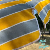 Plaj Deniz Balkon Şemsiyesi | Pamuk Kumaşlı Şemsiye | Bidonsuz| Eğilebilir |2 Metre Şemsiye - 7