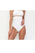 Yüksek Bel Sıkılaştırıcı Kilotlu Slip Beyaz Korse - 1