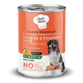Chefs Choice Pumpkin Pate Somonlu Balkabaklı Tahılsız Yetişkin Köpek Konservesi 24 Adet 400 Gr - 1