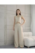Rahat Form Yelekli Pantolon Takım Modern Fit Keten Takım - 1