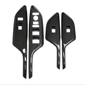 Honda Civic FC5 2017 - 2020 iç kapı kol dayama cam düğme  karbon Fiber 2 adet Ön Taraf 2 adet Arka thumbnail 1