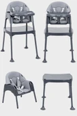 Wellgro Growup Çalışma Masalı Mama Sandalyesi, Gri - 3
