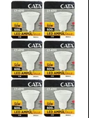 (6 Adet) Cata 9W (50W) Sarı Işık (3000K) Dim Edilebilir GU10 Duylu Led Spot Ampul - 1