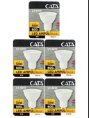 (5 Adet) Cata 9W (50W) Sarı Işık (3000K) Dim Edilebilir GU10 Duylu Led Spot Ampul - 1