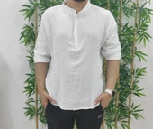 Lucky Life Erkek Uzun Kollu Hakim Yaka Düğmeli Lucky Life Erkek Müslim Gömlek - 4