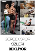 25 + 35 + 45 KG 3'lü SET Barfiks Lastiği Gym Resistance Band Antrenman Kas Geliştirme Bandı - 8