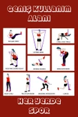 25 + 35 + 45 KG 3'lü SET Barfiks Lastiği Gym Resistance Band Antrenman Kas Geliştirme Bandı - 6