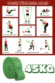 45KG Barfiks Lastiği Gym Resistance Band Antrenman Kas Geliştirme Bandı Yeşil (Ultra Sert) - 6