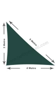Branda Dünyası 3x4x5 Metre Su Geçirmez Üçgen Gölgelik Yeşil Oxford Kumaş thumbnail 2