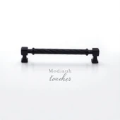 Burma Mat Siyah Metal Kulp 128 mm 12.8 cm Mobilya Çekmece Mutfak Dolabı Dolap Modern Kapak Kulpları thumbnail 4