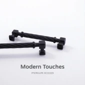 Burma Mat Siyah Metal Kulp 128 mm 12.8 cm Mobilya Çekmece Mutfak Dolabı Dolap Modern Kapak Kulpları thumbnail 5