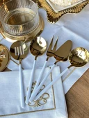 Allegra White Gold 5 Parça Servis Kaşık Seti - 2
