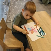 Mdf Çocuk Aktivite Masası-Açılabilir Kapaklı-Ergonomik Tasarım-1 Sandalye+1 Masa - 1