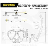 Cressi Big Eyes Evolution Maske Alpha Ultra Dry Şnorkel Seti - 2