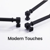 Grip Desenli Mat Siyah Metal Kulp 192 mm Mobilya Çekmece Mutfak Dolabı Dolap Modern Kapak Kulpları - 4
