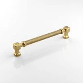 Grip Desenli Gold Altın Metal Kulp 128 mm Mobilya Çekmece Mutfak Dolabı Dolap Modern Kapak Kulpları - 4