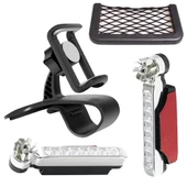 Upway 3 in 1 Araç İçi Universal Telefon Tutucu ve Organizer File Eşya Cebi Rüzgar Enerjili Led Lamba Hediyeli - 1