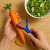 Saban Yatay Bıçaklı Sebze ve Meyve Soyacağı Solingen – Paslanmaz Çelik Bıçak, Ergonomik Saplı, Renkli Pratik Soyacak - 3