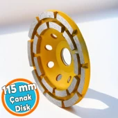 Çanak Disk Beton Mermer Granit Taşlama Elmas Yüzey Silme Temizleme Çift Sıra Segmanlı 115 mm - 1