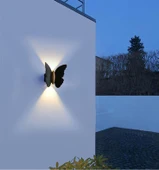 Elektrikle Çalışır, 6 Watt Amber Işık Ledli Kelebek Duvar Aplik İç ve Dış Mekan IP65 Led Duvar Aplik - 6