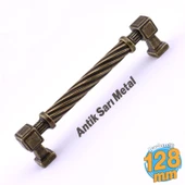 Burma Antik Sarı Eskitme Metal Kulp 128 mm Mobilya Çekmece Mutfak Dolabı Dolap Modern Kapak Kulpları thumbnail 1