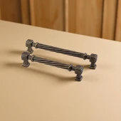 Burma Antik Sarı Eskitme Metal Kulp 192 mm Mobilya Çekmece Mutfak Dolabı Dolap Modern Kapak Kulpları - 4