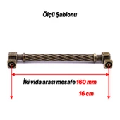 Burma Antik Sarı Eskitme Metal Kulp 160 mm Mobilya Çekmece Mutfak Dolabı Dolap Modern Kapak Kulpları - 2